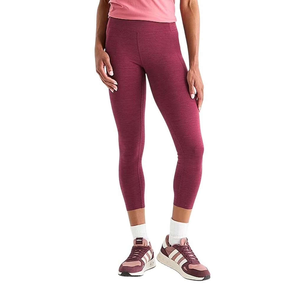 Xersion EverUltra Women's High Rise 23" Cropped Burgundy Legging Size XL